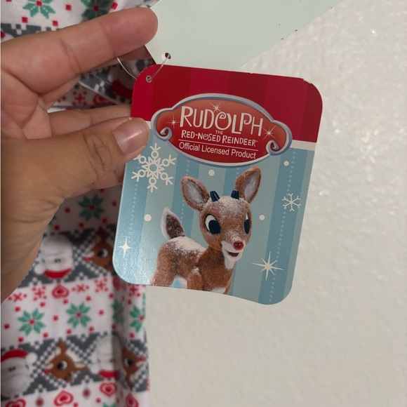 Rudolph The Red Nosed Reindeer Size Months Flannel 2 Piece Pajama Set NWT size 5 - Picture 4 of 4